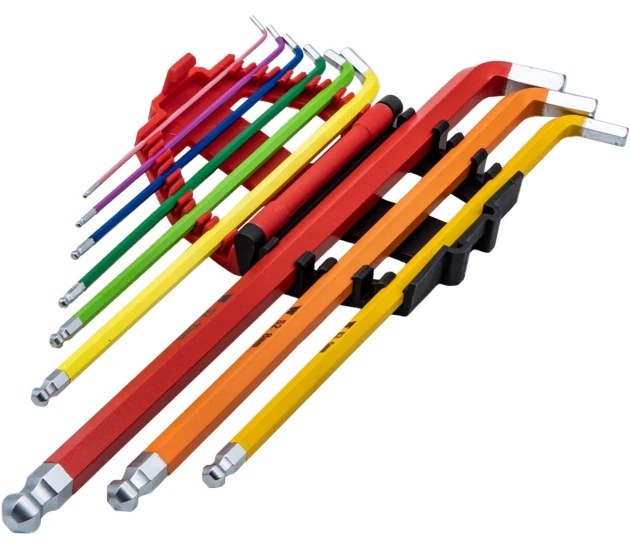 9-Delige extra lange hoekige Hex sleutel set