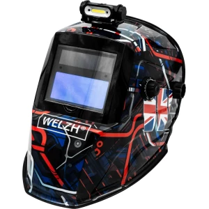 Auto Darkening Welding Helmet; With Built In LED Top Light