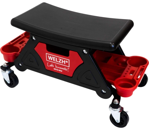 Mobile Stool With Storage Trays