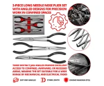 3-Piece Long Needle Nose Plier Set