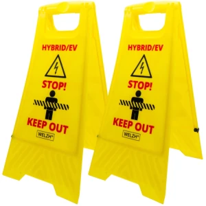 EV Hybrid Floor Warning Sign 2-Piece