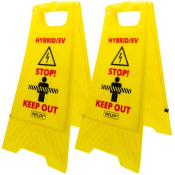 2-Delige EV Hybride vloerwaarschuwingsbord