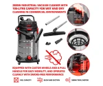 Industrial Vaccum Cleaner; 2800W 105-Litres