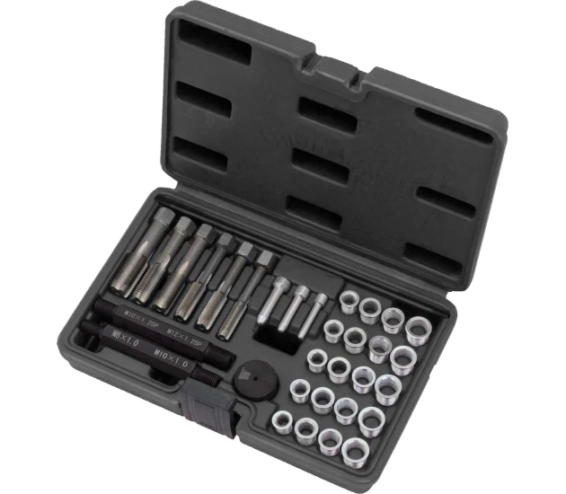 Gloeibougie schroefdraad reparatieset; 33-delig