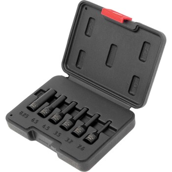 Twist dopsleutelset; 1/4'' long reach