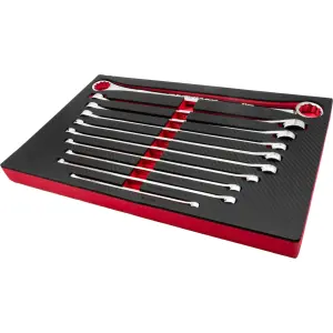 10-delige Dubbelring Steeksleutel Set; Luchtvaarttype, 8-33 mm (Master Set)