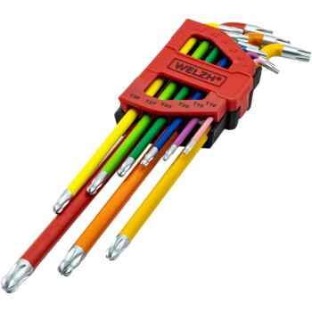 9-Delige extra lange Torx-sleutelset met hoekige kop