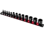 Impact E-Sockets, 13-Piece Extra Stubby Hex Shanked E4-E24