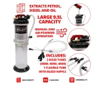 Handmatige vloeistofafzuiger & luchtbediend (9.5 liter)