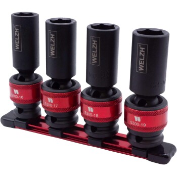 4-Delige impact doppenset  – 1/2" aandrijving (16–19 mm)