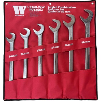 Gebogen combinatiesleutelset (34-50 mm)