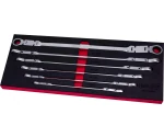 Dubbel-scharnierende ratelsleutel set (8-19 mm)
