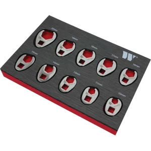 Open ringsleutelset aandrijving, 10–22 mm (10-delig)