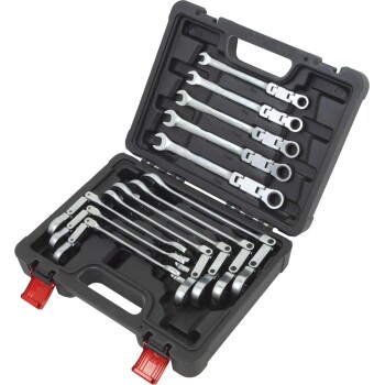 Dubbel-scharnierende combinatiesleutel set (8-19 mm)