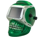 Automatisch donkerkleurend lashelm – Skull Design groen