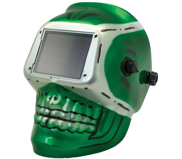 Automatisch donkerkleurend lashelm – Skull Design groen