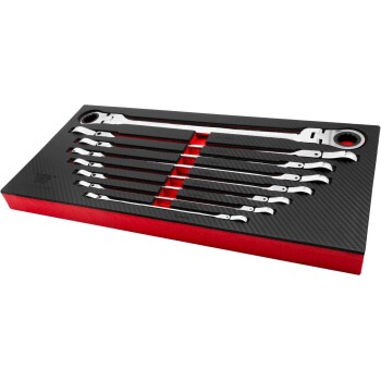 Ratelsleutelset - Master Aviation Type, flexi-kop (8-24mm)