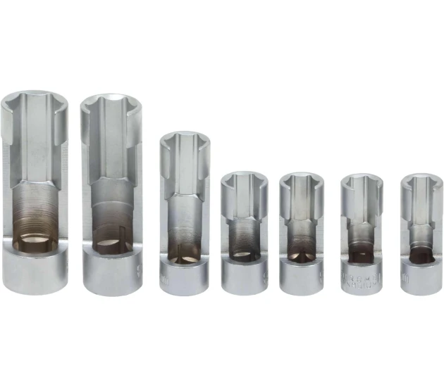 Moeilijk toegankelijke dopsleutelset (3/8"dr 6-delig)