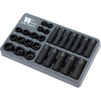 Dopsleutelset 3/8'', diep & ondiep (8-19mm)