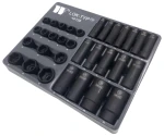 Slagvaste doppenset met 1/2'' aandrijving (10–32 mm)