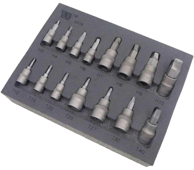 15-Delige Torx® & inbusbout verwijder set – Master Kit