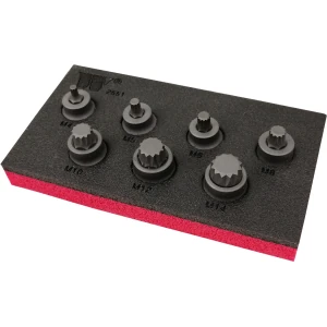 Bit Socket Set, Spline S2 Steel-Extra Low Profile M4-M14