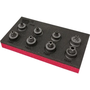 Bit Socket Set, Tamper Torx® Bits, S2 Steel Extra-Low Profile T20H-T50H