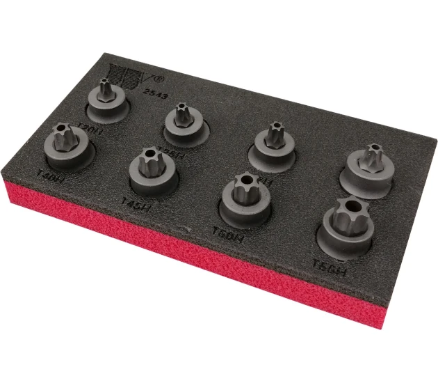 Tamper Torx® bitset dopsleutelset (T20H-T50H)