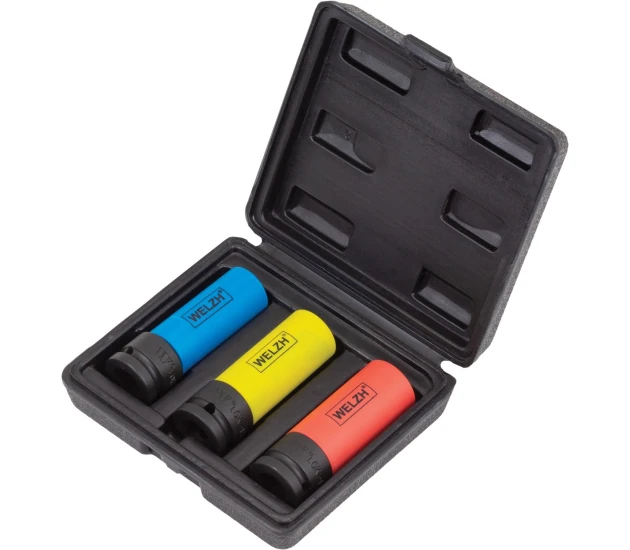 Beschermende slagdopsleutelset - Lok-Typ Serie (17, 19, 21 mm)