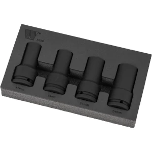 Deep Impact Socket Set, 4-Piece Set 3/4'' dr 17, 19, 21, 24mm