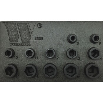 Extra korte slagvaste doppenset met 3/8'' aandrijving