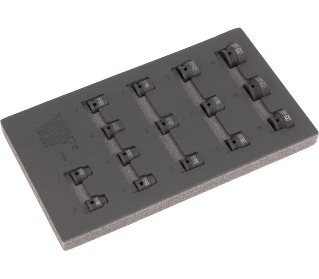 Extra korte slagvaste doppenset met 1/2'' aandrijving