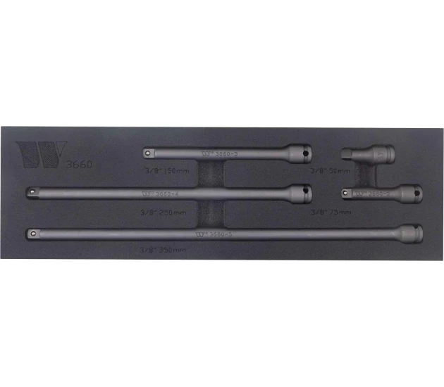 Impact Extension Bar Set; 3/8''dr 5-Piece