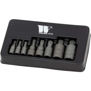 Bit Socket Set; Spline,8-Piece S2 Steel M4-M16