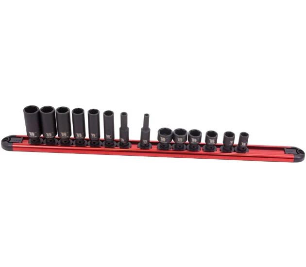 3-Delige aluminium magnetische dophouders (1/2", 3/8", 1/4")