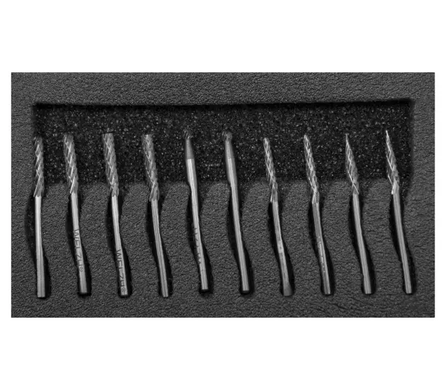 10-delige hardmetalen frezenset