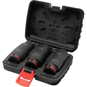 Drie diepe doppenset -  (17 mm, 19 mm & 21 mm)
