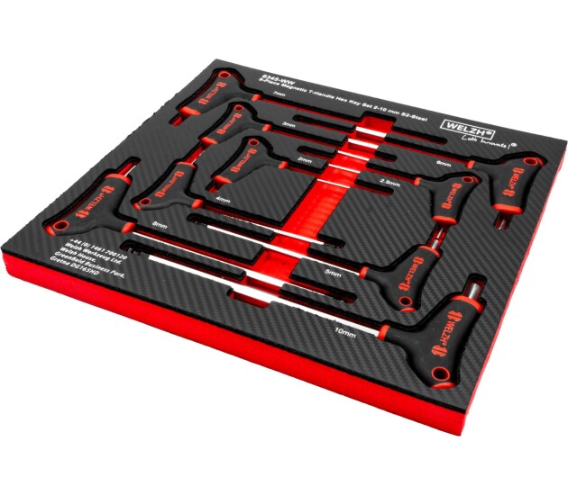 T-greep inbussleutel set 9-delig 2–10 mm