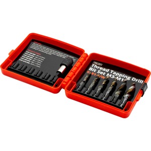 Thread Taping Drill Bit Set; M3-M10