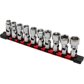 Socket Set,10-Piece 3/8"dr Universal Flexi Socket Set 10-19mm