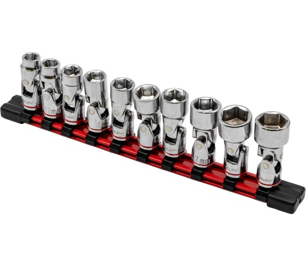Socket Set,10-Piece 3/8"dr Universal Flexi Socket Set 10-19mm