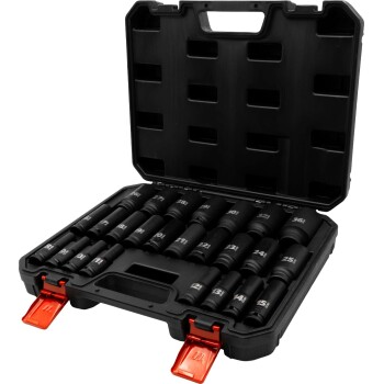 Socket Set; Master Dynamic-Wall-Drive, Impact,1/2''dr 6-Point ,25-Piece Set 8-36mm