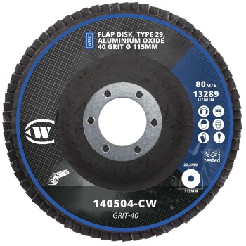 Flapdisk Aluminiumoxide 40 Grit – 115 mm (200 stuks)