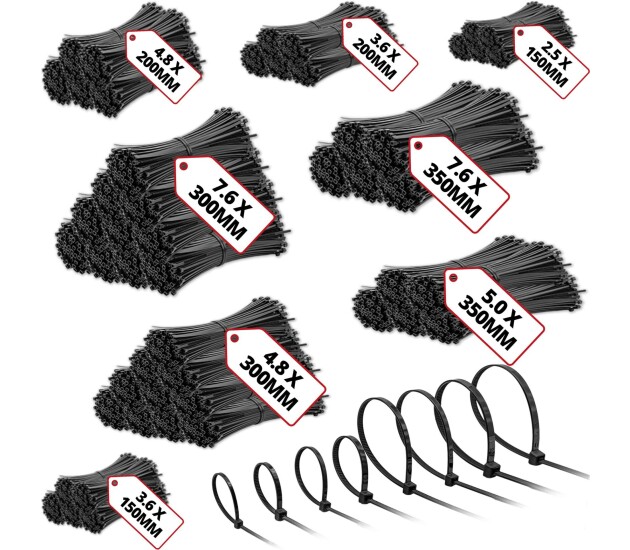 Kabelbinderset – Multi Assortment; 5000 stuks