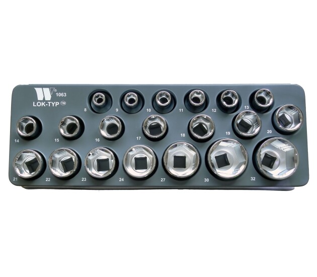 1/2" Lok-Typ Doppenset 8–32 mm – Voor afgeronde moeren
