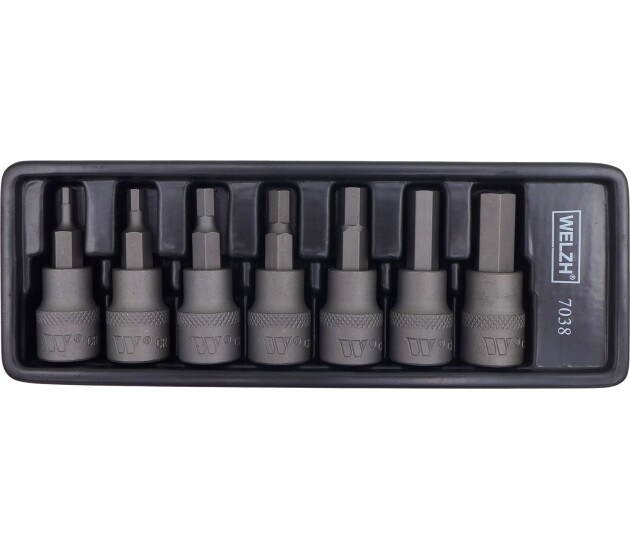 7-delige Hex Bit Doppenset 3/8" – 48 mm (H3–H10)