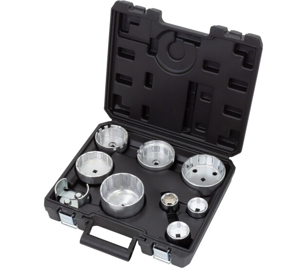 Oliefiltersleutelset – 9-delig (Doppen & Universele Sleutels)