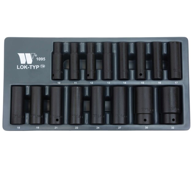 Lok-Typ deep impactdoppenset 1/2” – 10–32 mm