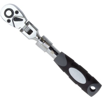 Telescopische ratelsleutel met flexkop 1/4"