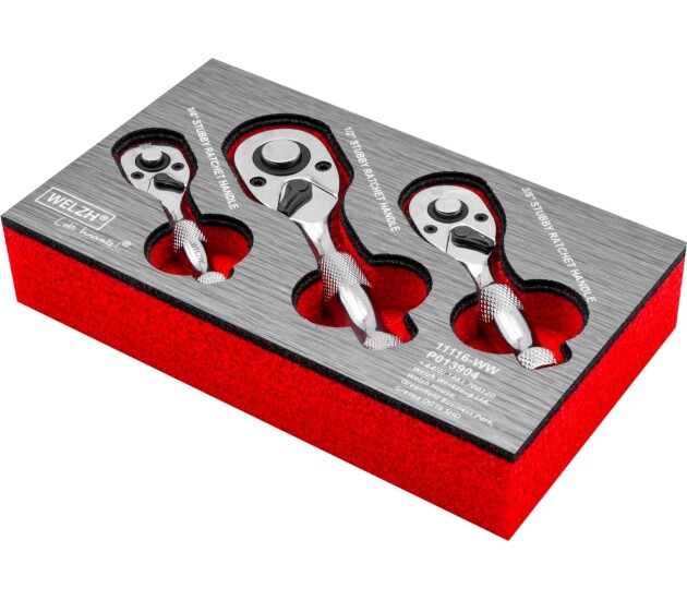 3-delige stubby ratelsleutelset